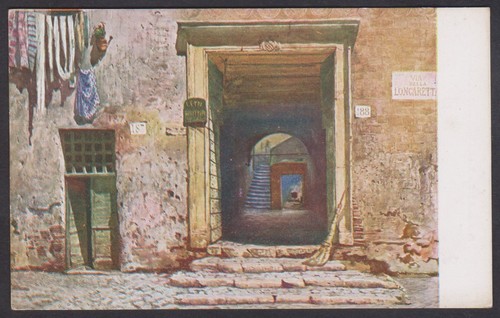 Vintage postcard via della - via,