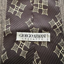 Cravatta vintage marrone beige