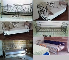 Divano letto in ferro PIENO forgiato e battuto a MANO vari modelli
