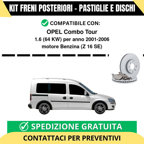 Kit freni posteriori - per, opel