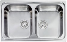 CM Lavello Acciaio Inox 79 x 50 cm 2 Vasche COMETA 011442.X1.01.2016