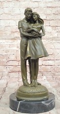 Da Collezione Famiglia Bronzo Statua By Milo Mother Padre Bambino Statuina