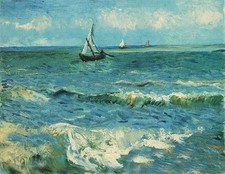 Art Oil painting Vincent Van Gogh - Seascape at Saintes-Maries art canvas