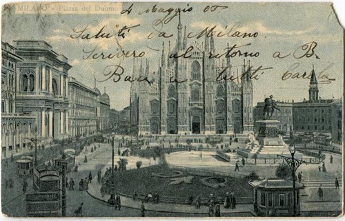 1910 milano veduta generale - milano,