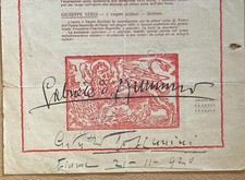 Doppio Autografo Toscanini e