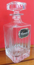 Bottiglia Per Cognac In Cristallo RCR 24% Piombo E Lamina In Argento Con Punzone
