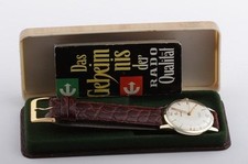 Raro! Rado oro giallo 585 carica manuale ref. 10584B Scatola documenti del 1961. #