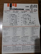 ORIGINALE !!! Catalogo ricambi LOMBARDINI LDA