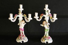 Coppia candelabri porcellana - candelabri,
