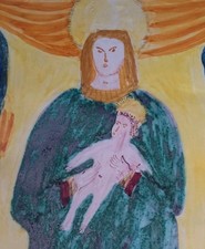 Madonna D'Egidio Castelli Ceramica Targa Devozionale Faenza Deruta Pesaro