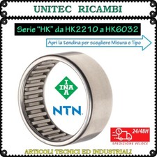 Cuscinetto a rullini da HK2210 a HK6032 INA - NTN serie completa astucci HK 