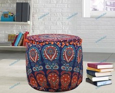 Pouf Boho Mandala rivestimento soggiorno ottomano arredamento pouf poggiapiedi 22 pollici