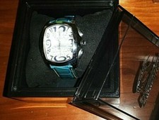 Orologio Chronotech - quadrante prismatico, cinturino in pelle, cassa in acciaio