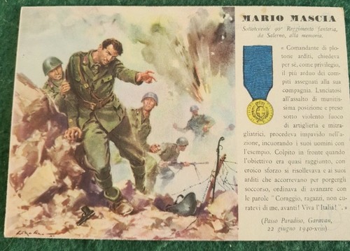 Cartolina medaglia oro valore - medaglia,