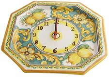 OROLOGIO IN CERAMICA SICILIANA ORIGINALE LIMONI ART 24