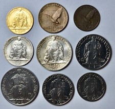 VATICANO - ROMA - PIO XII 1939-1958 - SERIE COMPLETA 1943 CON 100 LIRE oro FDC