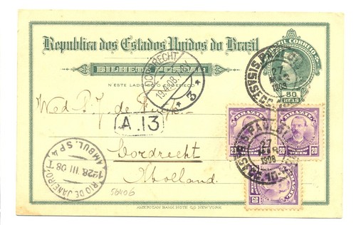 Brasile 1908 carta - 1908, ps