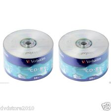 100 CD -R VERBATIM VERGINI VUOTI 52X 700MB PER AUDIO DATI VIDEO GAMES 43787