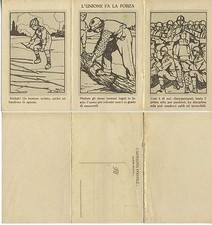 CARTOLINA L'UNIONE FA LA FORZA ILLUSTRATORE ATTILIO (S1)