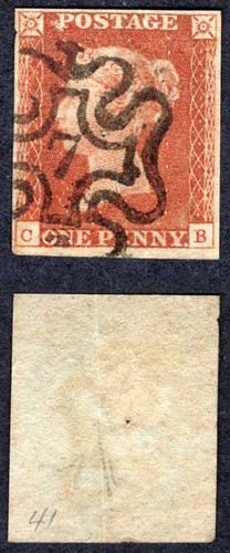 1841 penny rosso piatto - 1841,
