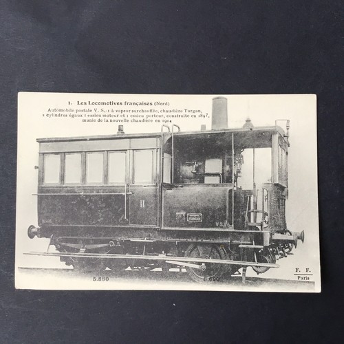 Cpa train locomotiva francese - cpa,