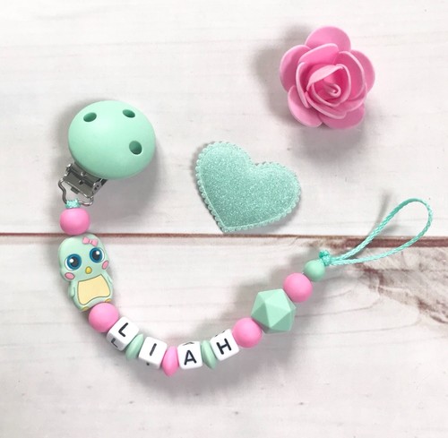 Nuckelkette fuchsia name pink - nuckelkette,