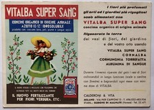 Cartolina Pubblicitaria Vitalba Super Sang concime organico Calderoni & Vita T16