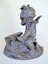 Antico angelo bronzo pulito