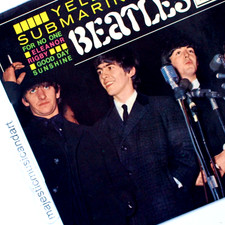 RARE COVER THE BEATLES 1966 YELLOW SUBMARINE  EP 7" VINYL 45 EX+