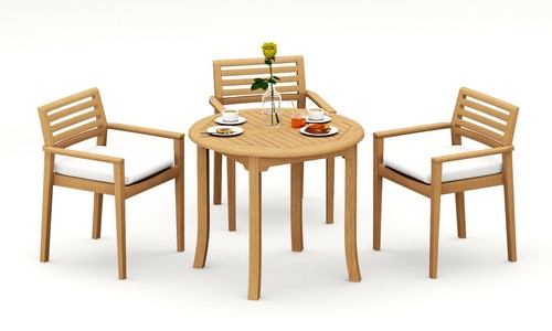 Set pranzo pezzi in teak - pezzi,