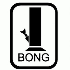 Bong - Adesivo PreSpaziato - Black - 20cm