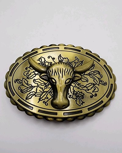 Fibbia cintura cowboy corno