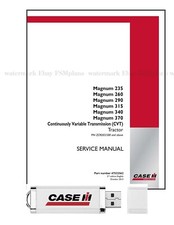 Case IH Magnum 235 260 290 315 340 370 CVT manuale di servizio trattore su chiavetta USB
