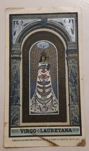 Santino antico virgo lauretana - santino,