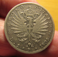 lire 1 1905 r 2 araldica mb bb