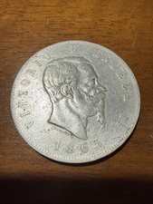 5 LIRE 1865 TORINO RARA