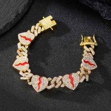 Bracciale charm cuore - cuore, spezzato