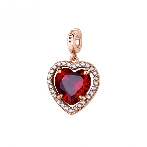 Charm rosato storie argento - charm,