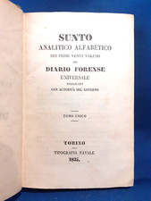 Sunto analitico alfabetico dei