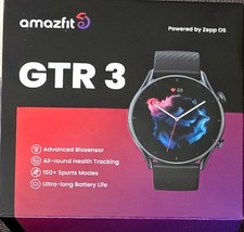 Amazfit GTR 3 46mm Cassa di Alluminio Argenta, Cinturino Sportivo Nero, Orologio