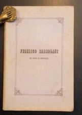 RICCI Mauro. FEDERICO BARBOLANI DEI CONTI DI MONTAUTO. Ricordo. Firenze, 1871