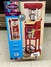 Nostalgia KPM330CART Carrello Popcorn 45" 12 Tazze Rosso Collezione Vintage
