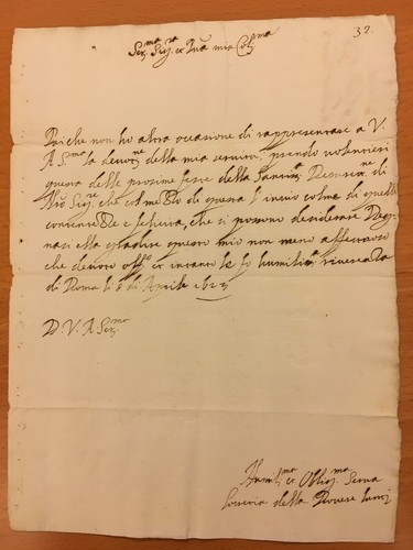 Lettera autografa lucrezia - autografa, di