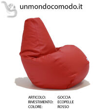 unmondocomodo.it: Poltrona sacco GOCCIA rivestimento in Eco-pelle colore ROSSO