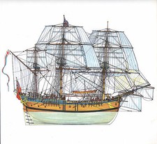 Stampa Di Nave A Vela Storica