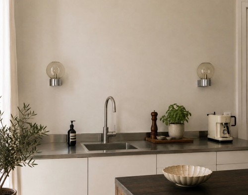 Applique moderne cromate stile