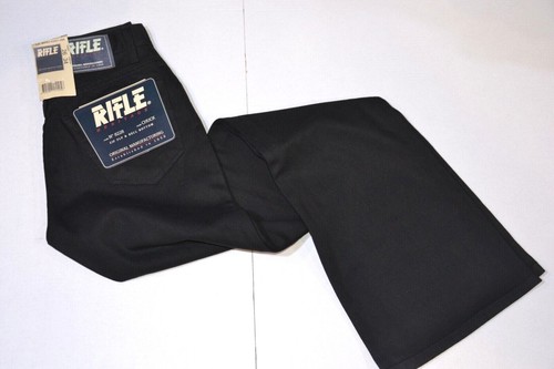 Jeans nero rifle modello zampa - jeans,