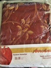 Tenda tendone da interni Versailles passanti riloga 136x300 cm rosso ricami oro