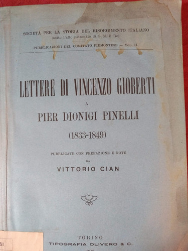 Lettere vincenzo gioberti - lettere,