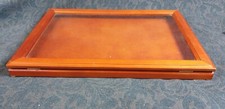 Brown spruce wood display door